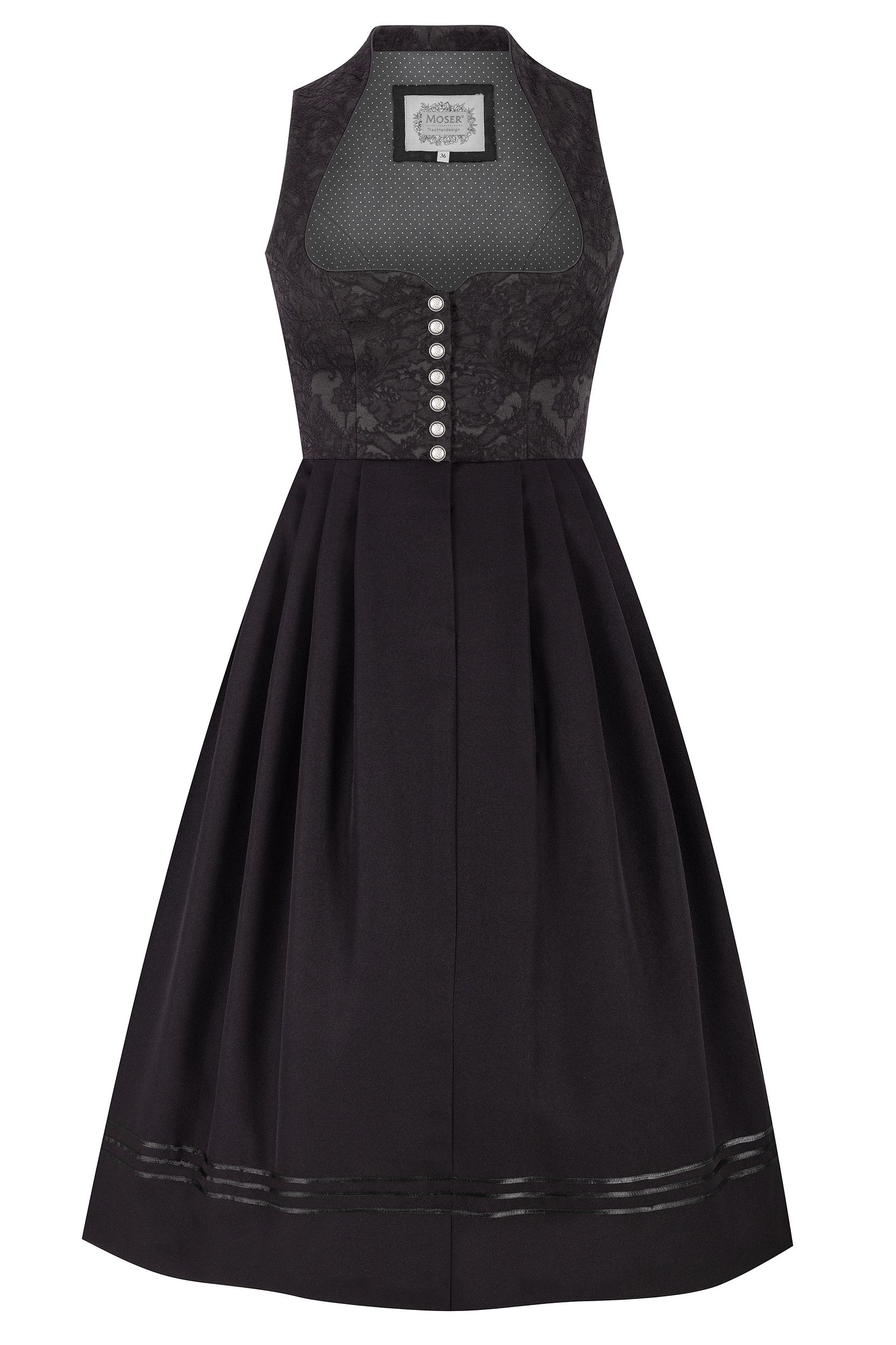 Dirndl lang 85 cm Gastro schwarz Nicki