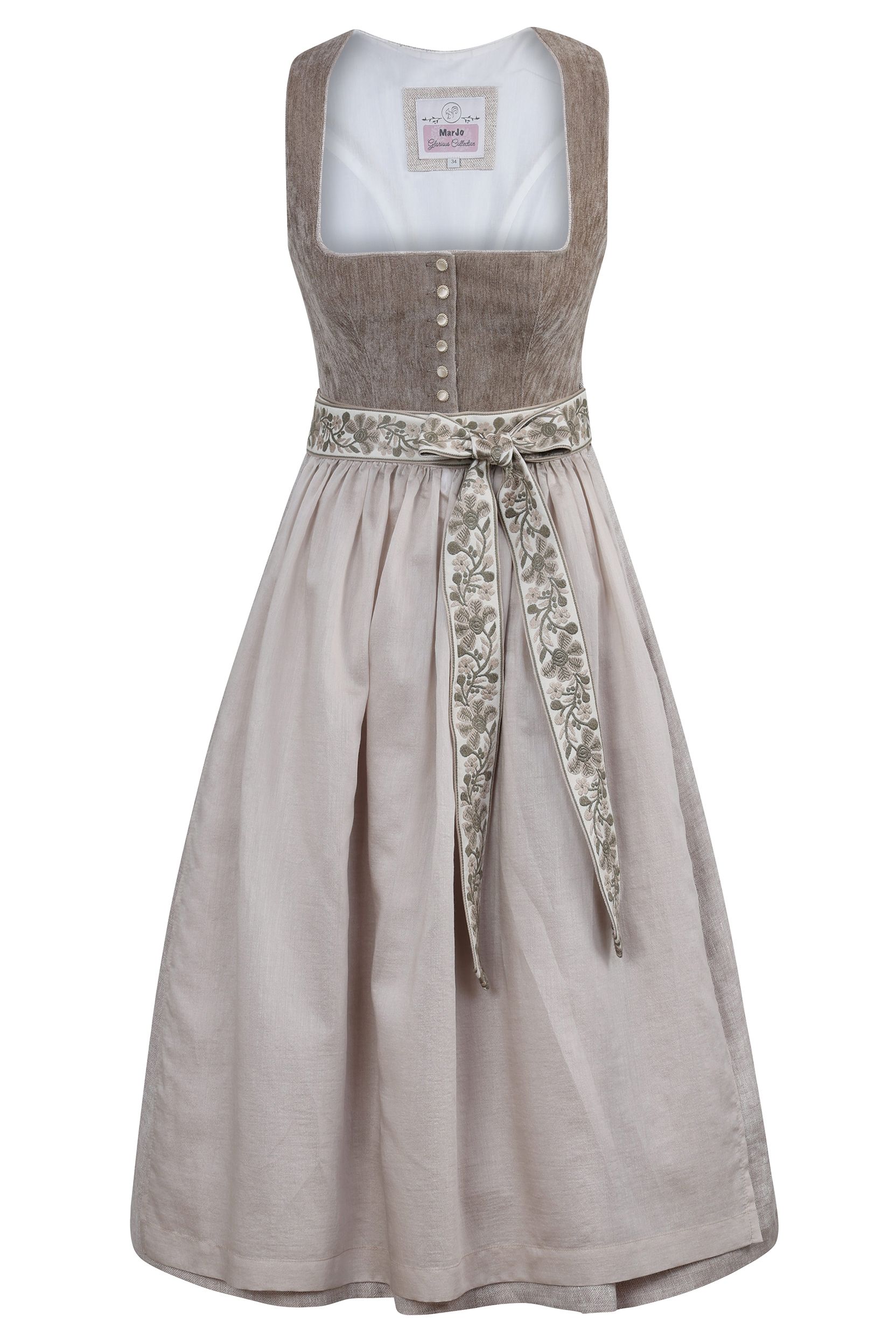 Dirndl LEOPOLDSDORF (75 cm) ~ taupe