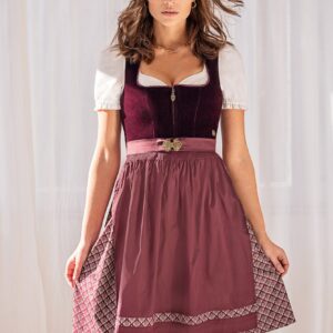 Dirndl AMORBACH (65 cm) ~ dunkelrot