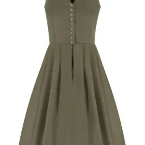 Midi Dirndl 65 cm Gastro oliv Stretch Viona 013191
