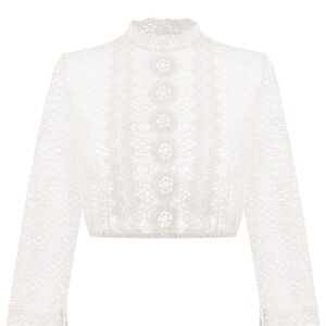 Dirndlbluse Spitze creme 011697