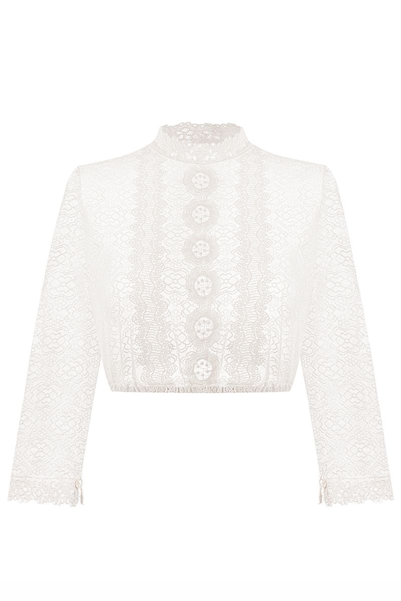 Dirndlbluse Spitze creme 011697