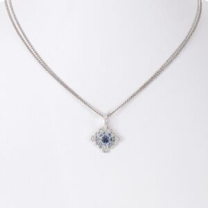 Collier mit Strassstein ~ hellblau