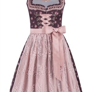 Mini Dirndl 55 cm dunkelrot altrosa Lara 014520
