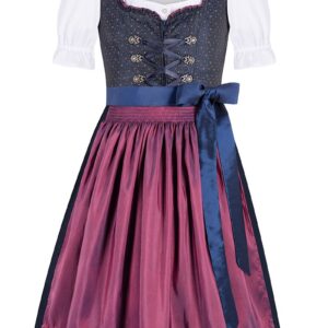 Kinder Dirndl dunkelblau lila Franzi 014808