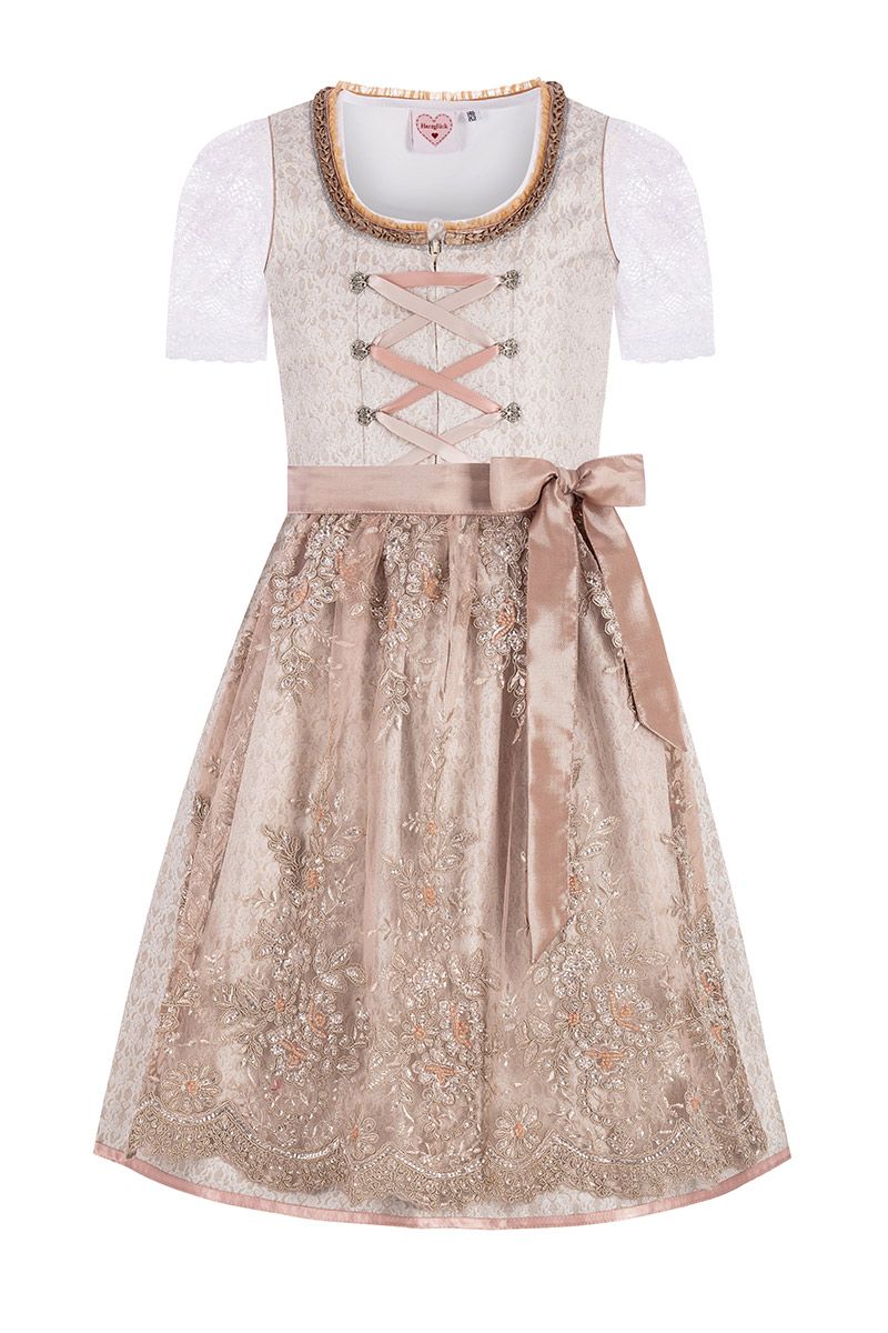 Kinder Dirndl grau taupe Thea 014173