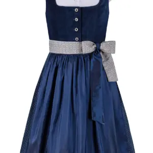 Kinder Dirndl blau Samt Caroline 015896