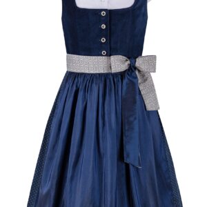 Kinder Dirndl blau Samt Caroline 015896