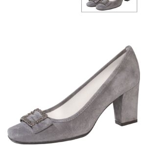 Pumps grau mit Schnalle 005401