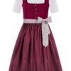 Kinder Dirndl rot Samt Caroline 015895