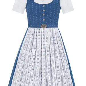 Kinder Dirndl blau weiß Mina 014804