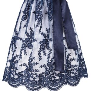Dirndlschürze LIVIA (65 cm) ~ dunkelblau