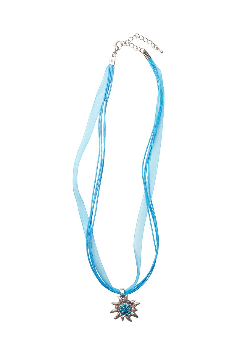Collier mit Edelweissanhänger 000157 ~ türkis