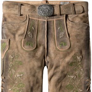 Bio-Lederhose Falkenstein (uroid) von Stockerpoint Classics für Herren, Lederhosen, 100% Bio-Wildbockleder