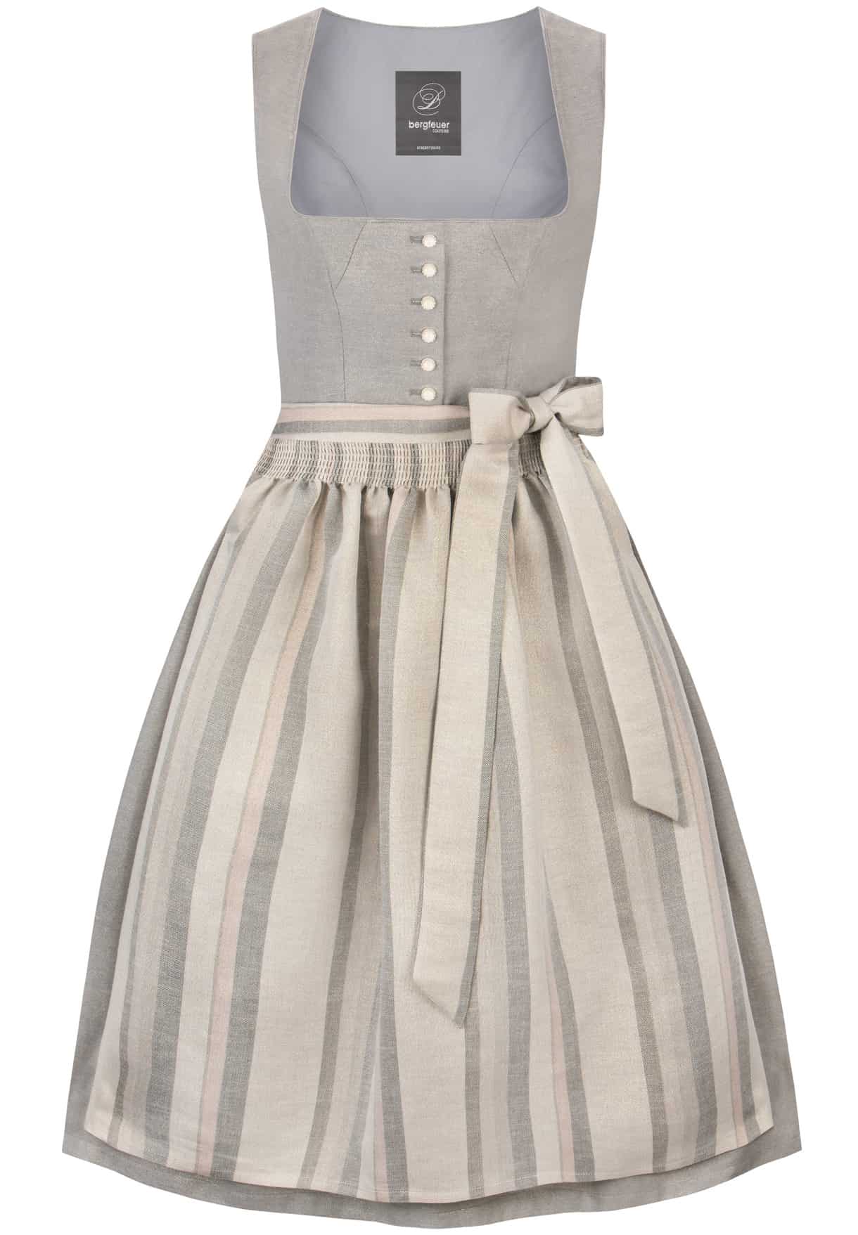 Dirndl Valeria (grau) von Stockerpoint Bergfeuer Couture für Damen, 25% Wolle, 25% Lyocell, 25% Polyester, 15% Draht, 10% Leinen