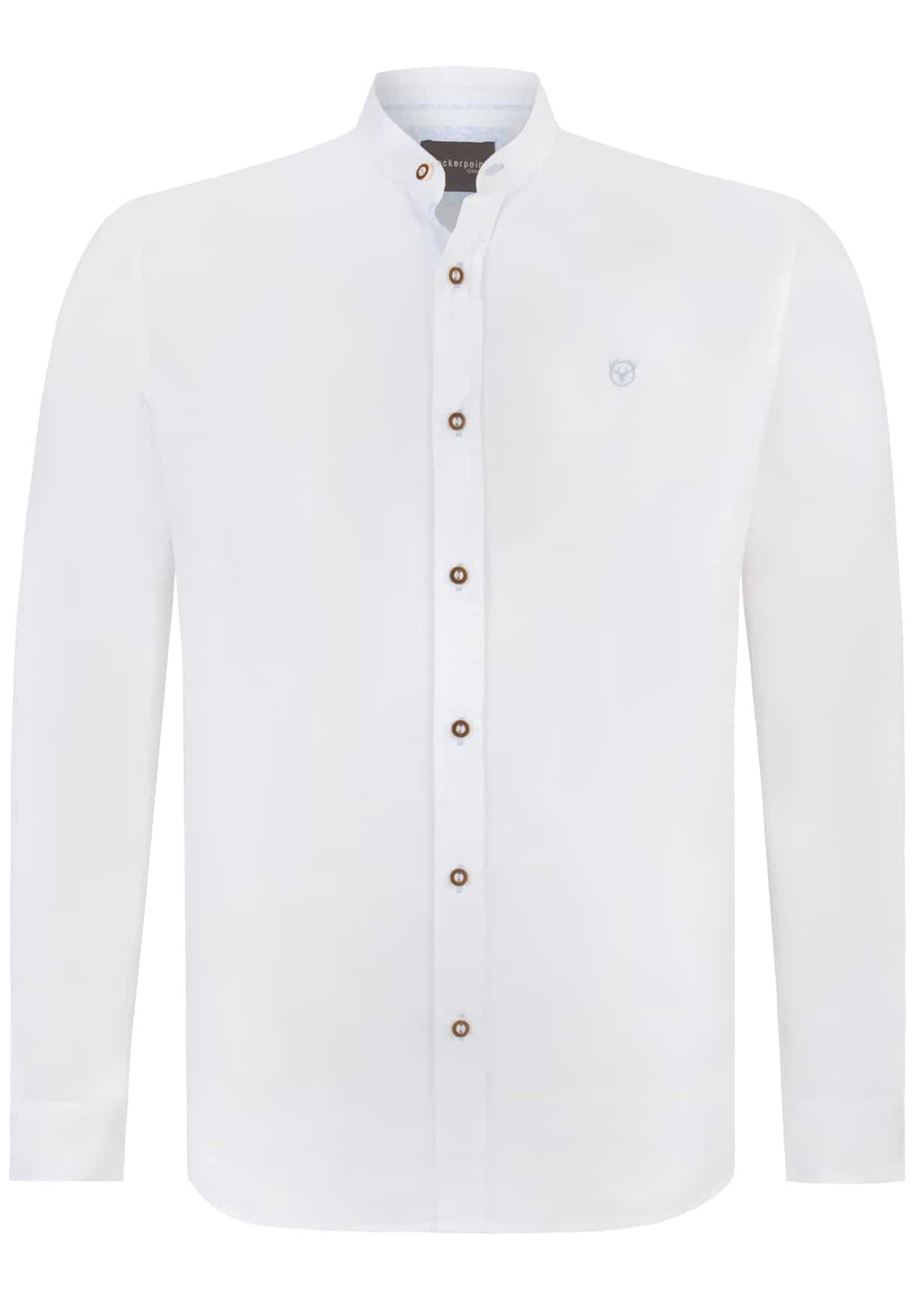 Trachtenhemd Achim (weiss-hellblau) von Stockerpoint Classics für Herren, Oberteile, 100% Baumwolle