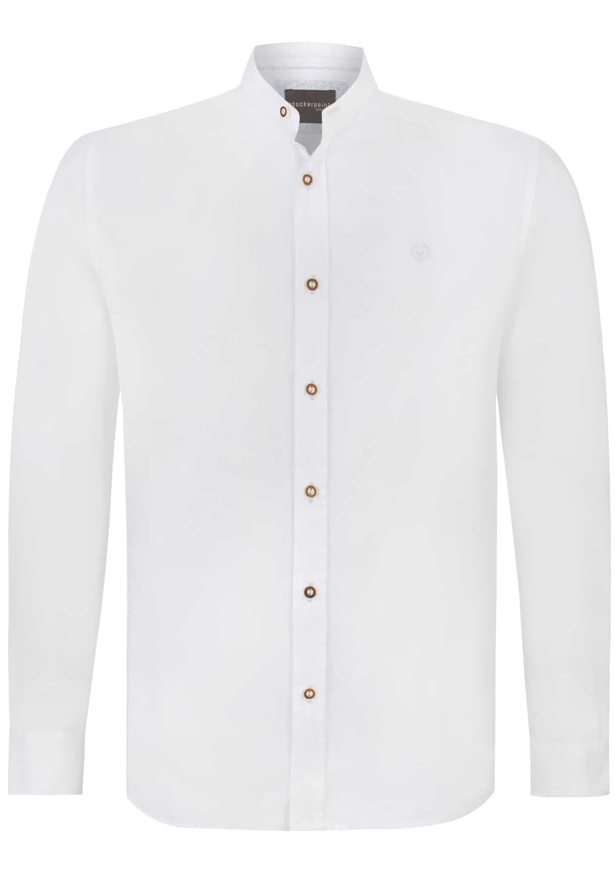 Trachtenhemd Achim (weiss-hellgrau) von Stockerpoint Classics für Herren, Oberteile, 100% Baumwolle