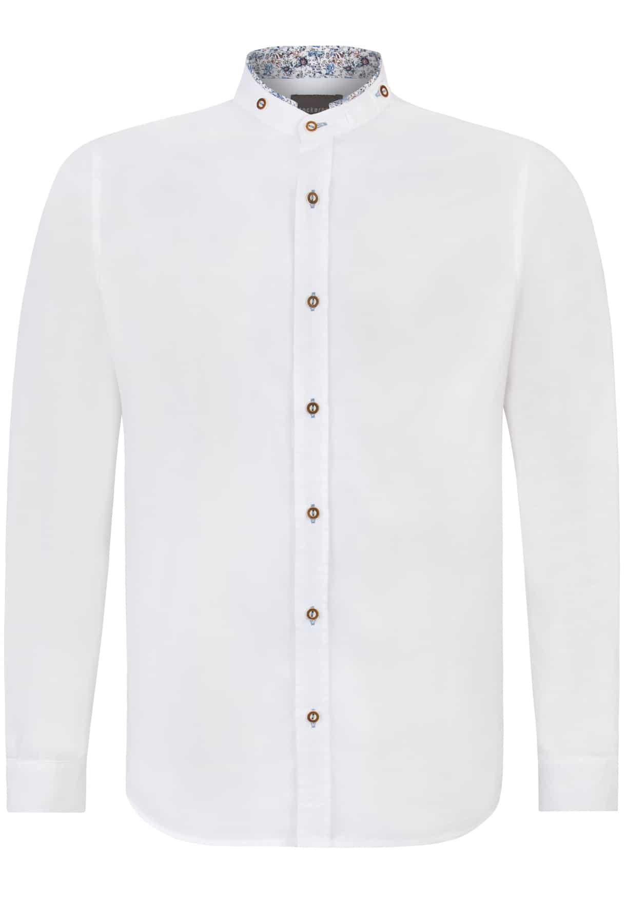 Trachtenhemd Alamo (weiss-blau) von Stockerpoint Classics für Herren, Oberteile, 100% Baumwolle