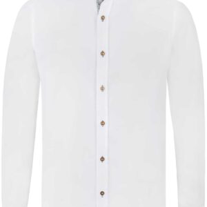 Trachtenhemd Benito (weiss-rauch) von Stockerpoint Classics für Herren, Oberteile, 100% Baumwolle