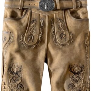 Trachtenlederhose Lewis (korn gespeckt) von Stockerpoint Classics für Herren, Lederhosen, 100% Leder