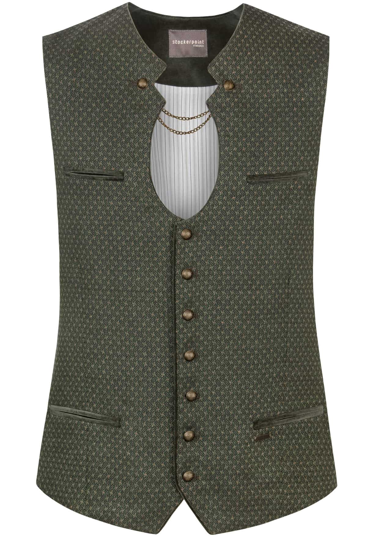 Trachtenweste Eraldo (grün) von Stockerpoint Classics für Herren, Oberteile, 100% Polyester