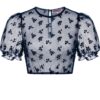 Dirndlbluse KOHLWIES ~ dunkelblau