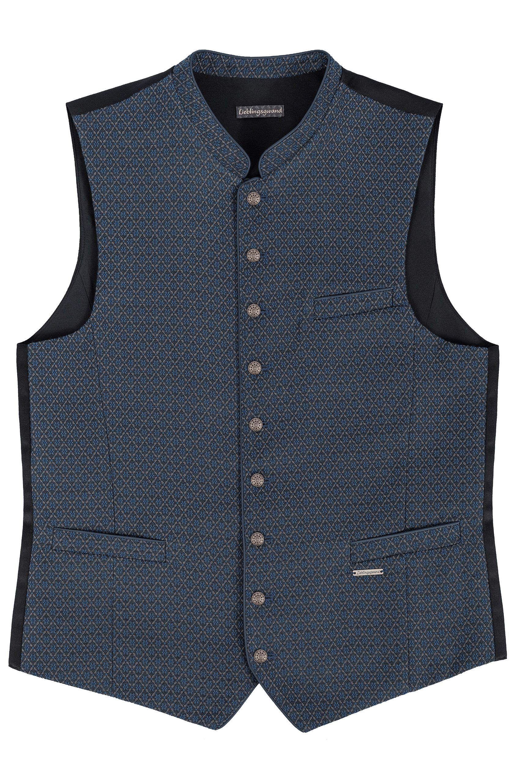 Trachtenweste DENNIS ~ blau
