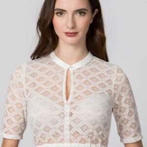 Dirndlbluse Laurene (creme) von Stockerpoint für Damen, Oberteile, 86% Polyamid, 10% Polyester, 4%Elasthan
