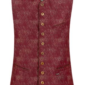 Trachtenweste Claudio (rot) von Stockerpoint Classics für Herren, Oberteile, 65% Polyamid, 25% Leinen, 10% Baumwolle