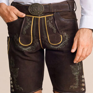 Lederhose Brandon mit Gürtel